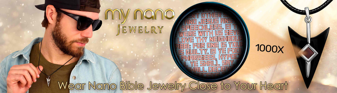 Bible Gifts for Men Promotional Image Showing Nano Technology Scripture Magnification