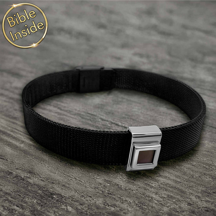 Christian Christmas Gifts For Men Mens Bracelet With Nano Bible - My Nano Jewelry