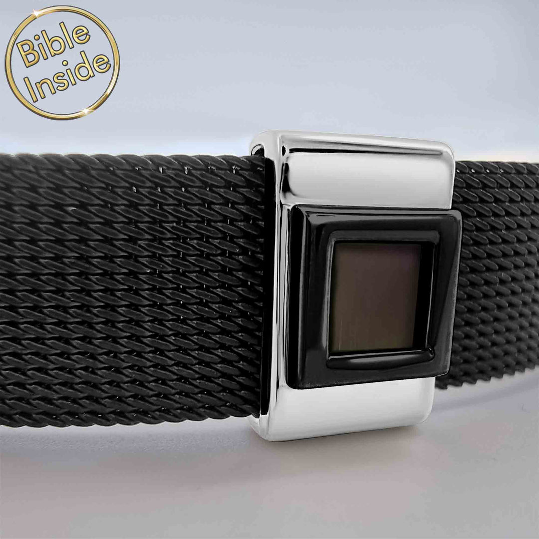 Christian Gift For Christmas - Mens Bracelet With Nano Bible - My Nano Jewelry