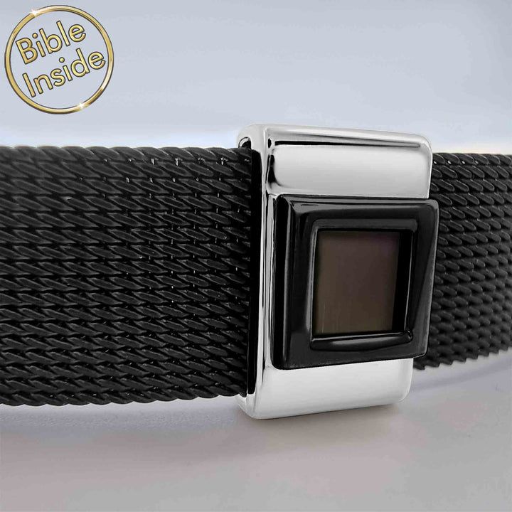 Christian Gift For Christmas - Mens Bracelet With Nano Bible - My Nano Jewelry