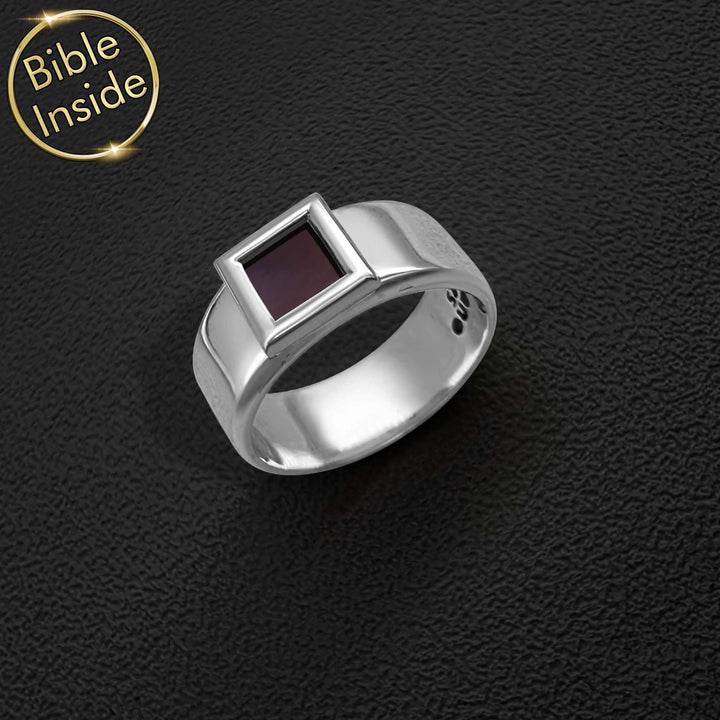 Christian Ring For Men With Nano Bible - My Nano Jewelry