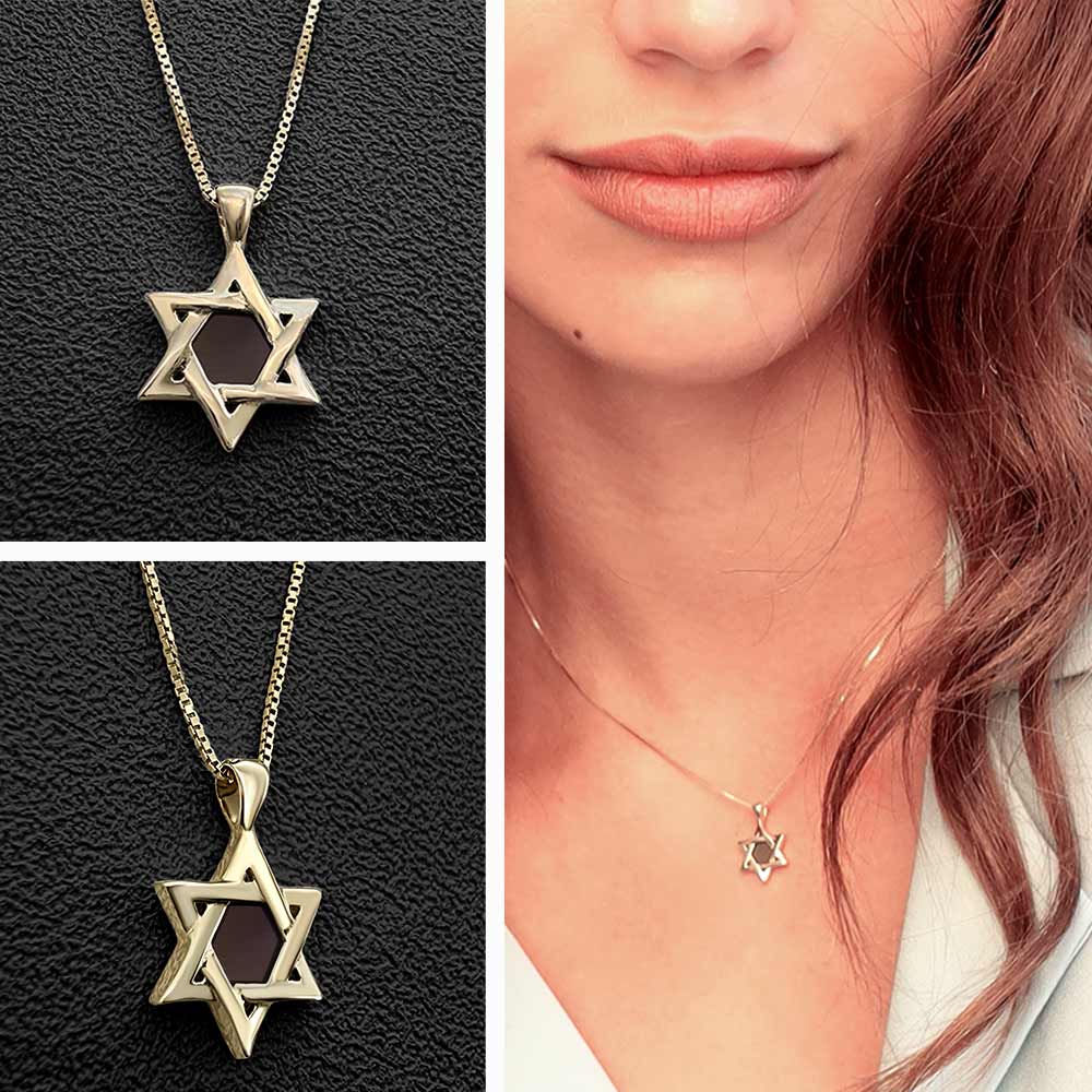 Christian gold necklace with Star of David pendant – minimalist women's faith jewelry