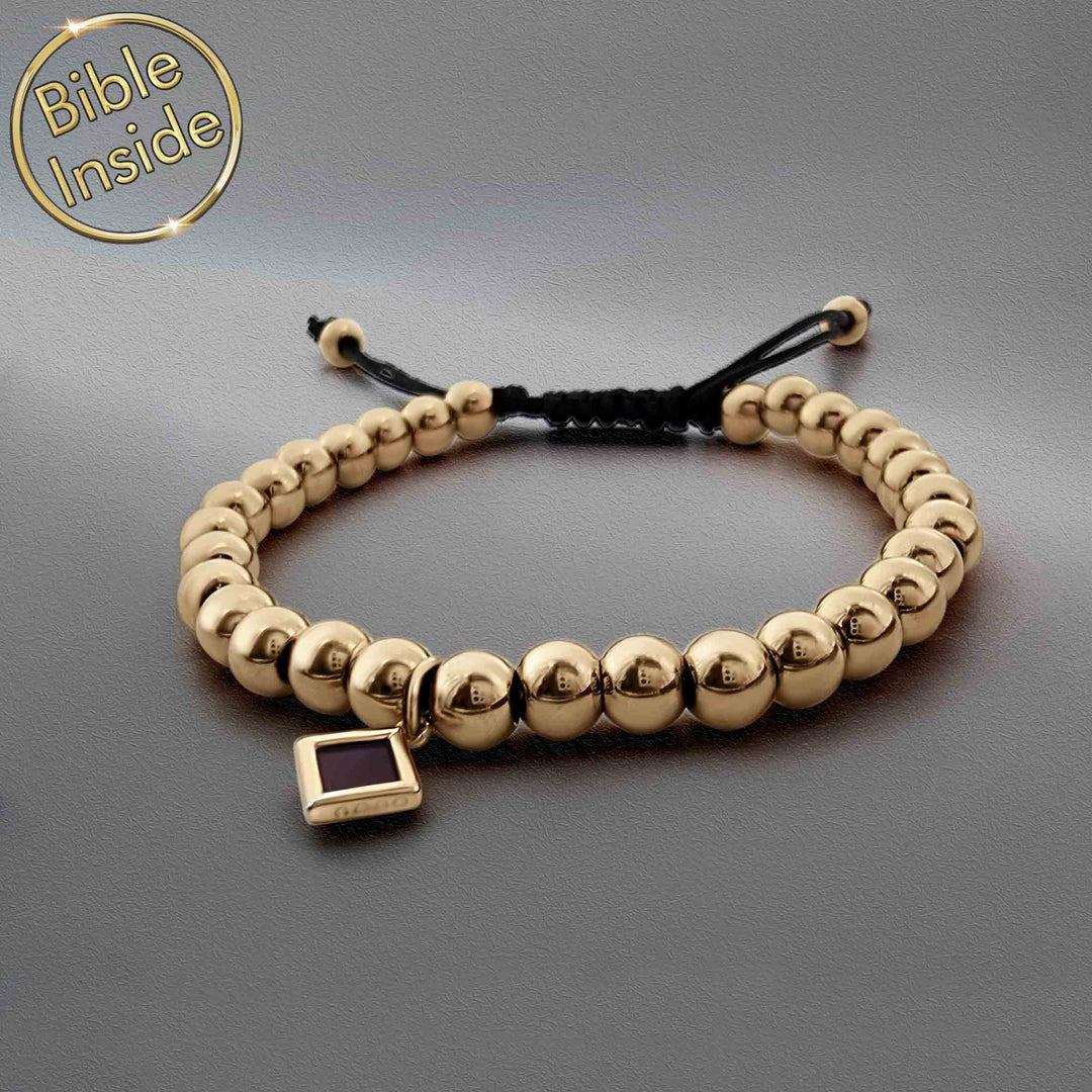 Best valentine's day gift for girlfriend – sleek gold finish Bible bracelet for her