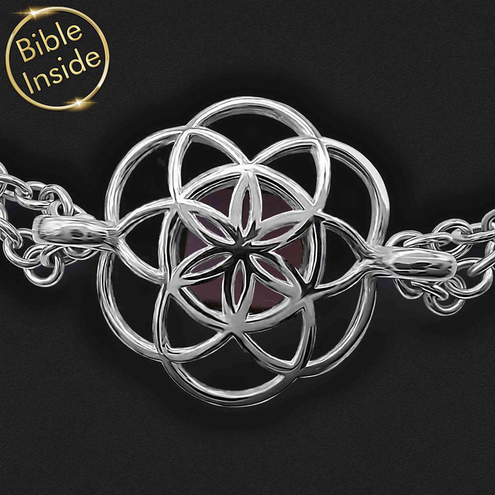 Best gift for Valentine day for girlfriend – polished seed of life bracelet for women