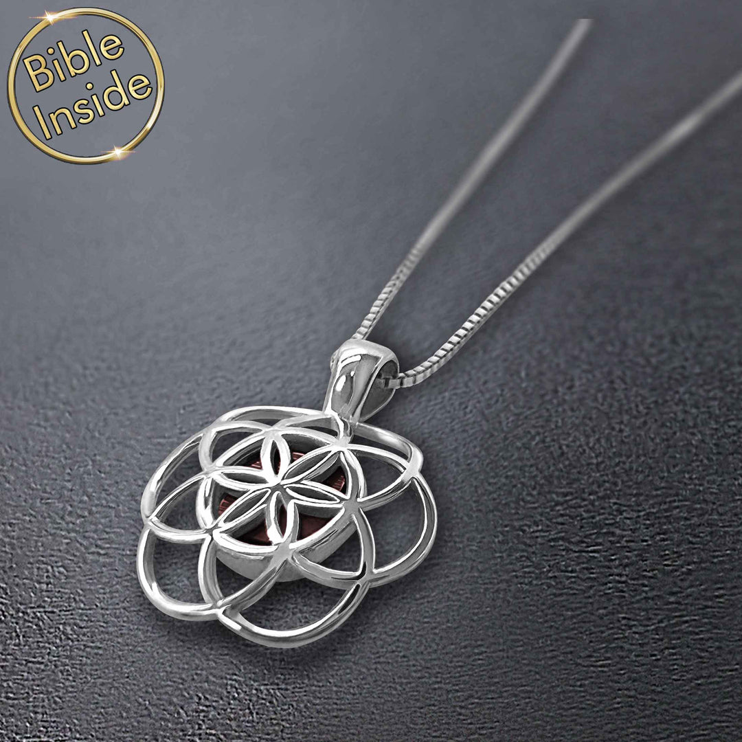 Silver biblical necklace for women – best valentines present, Harmony design