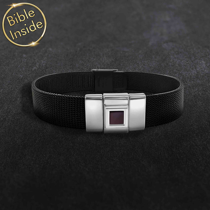 Bible verses bracelet with New Testament - modern Christian men's jewelry