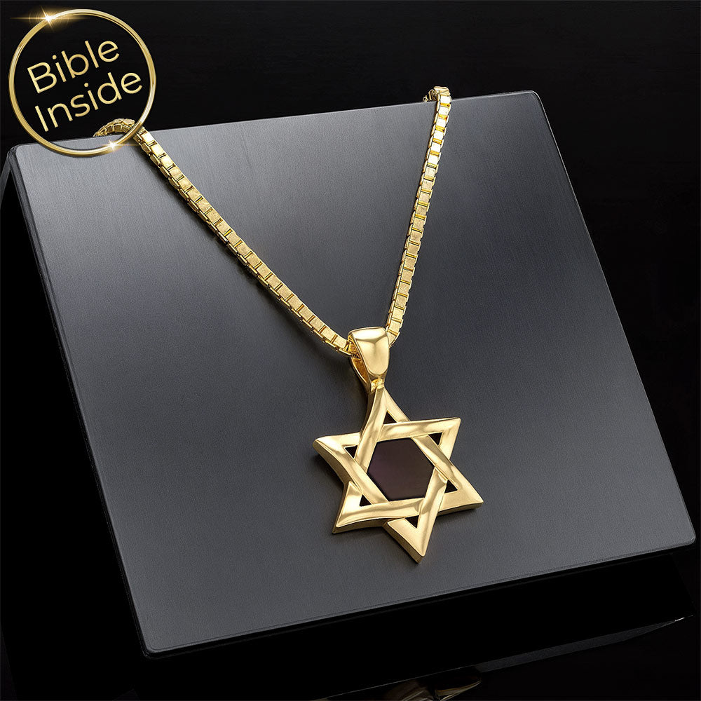 Bible verse jewelry Star of David pendant for everyday faith expression