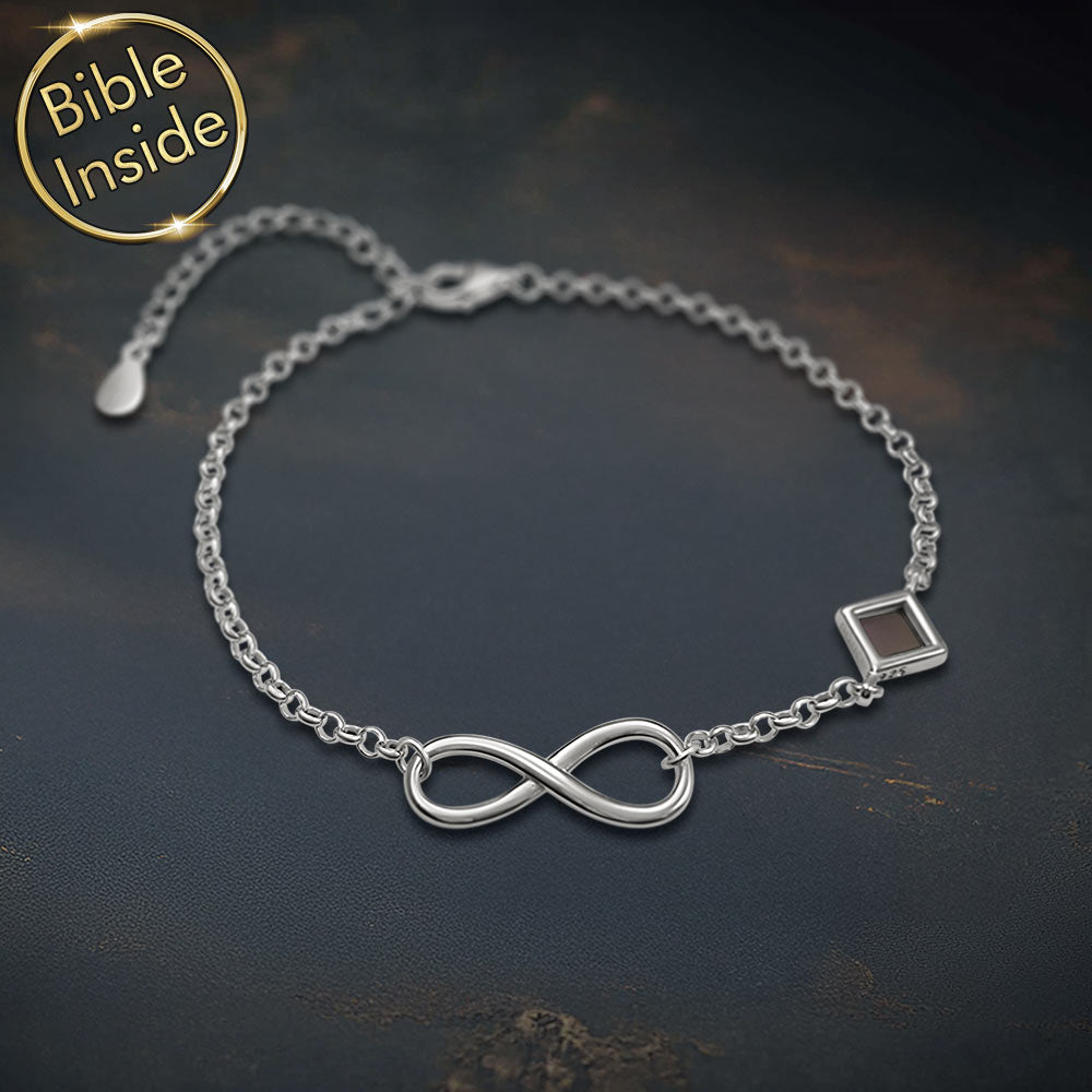 Bible verses bracelet in silver, everyday faith-inspired design