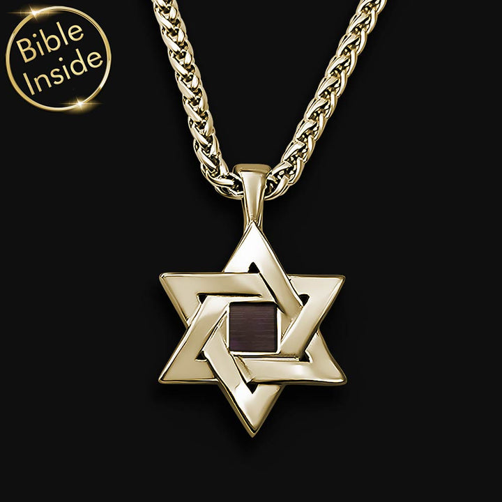 Unique Bible gift for men Star of David necklace daily wear