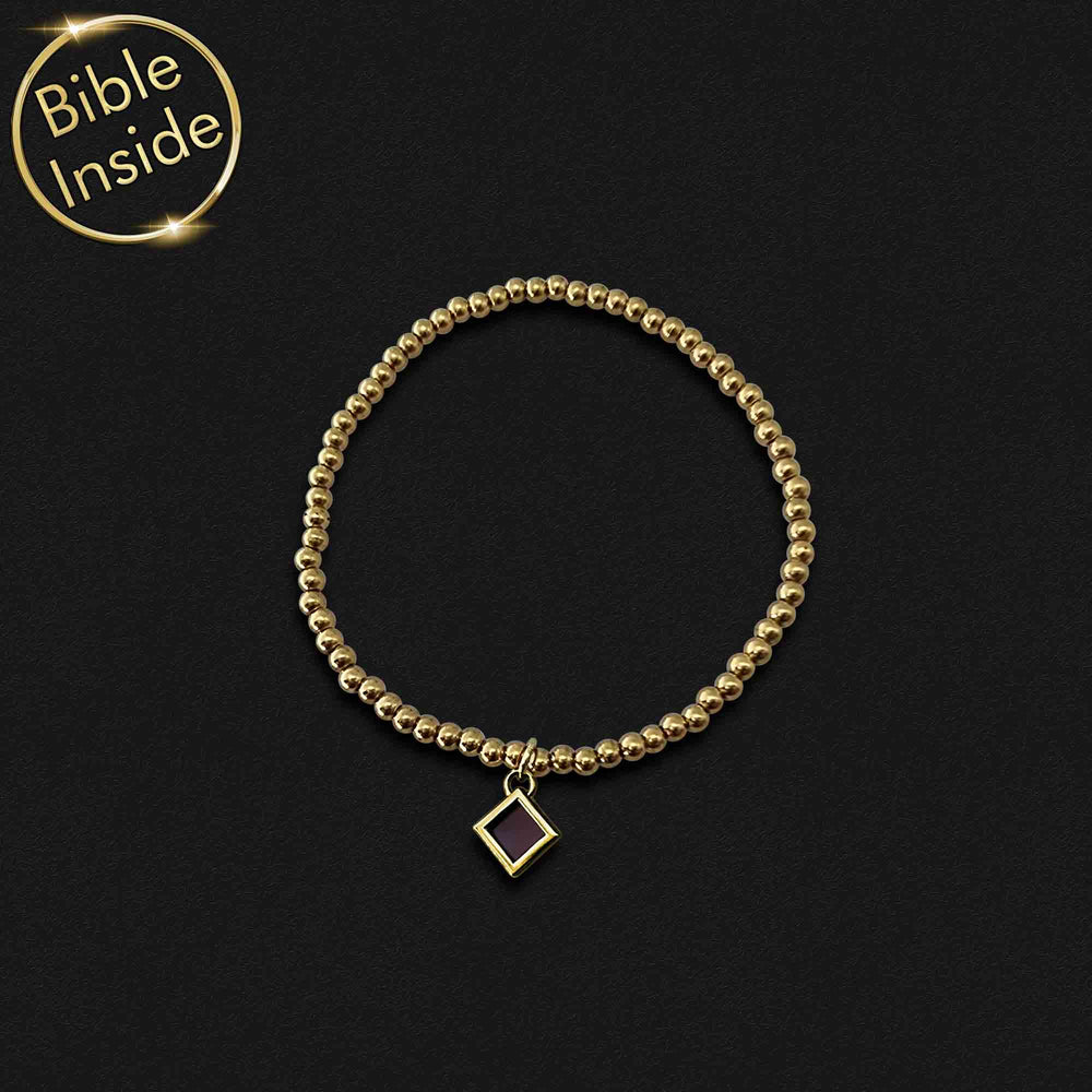 Womens scripture bracelet gold finish – elegant Christian jewelry gift