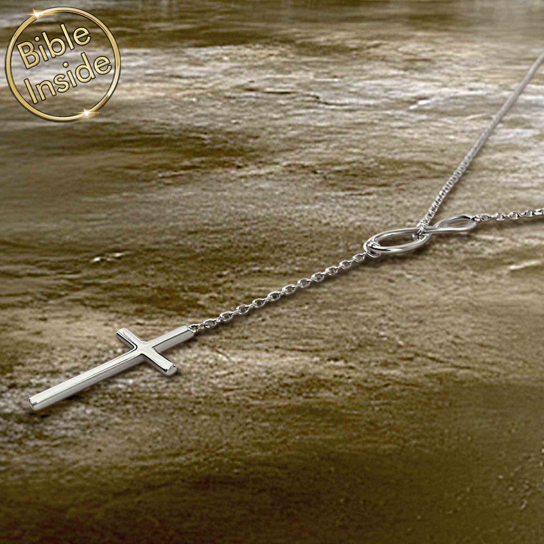 Cross chain pendant in sterling silver – devotional necklace