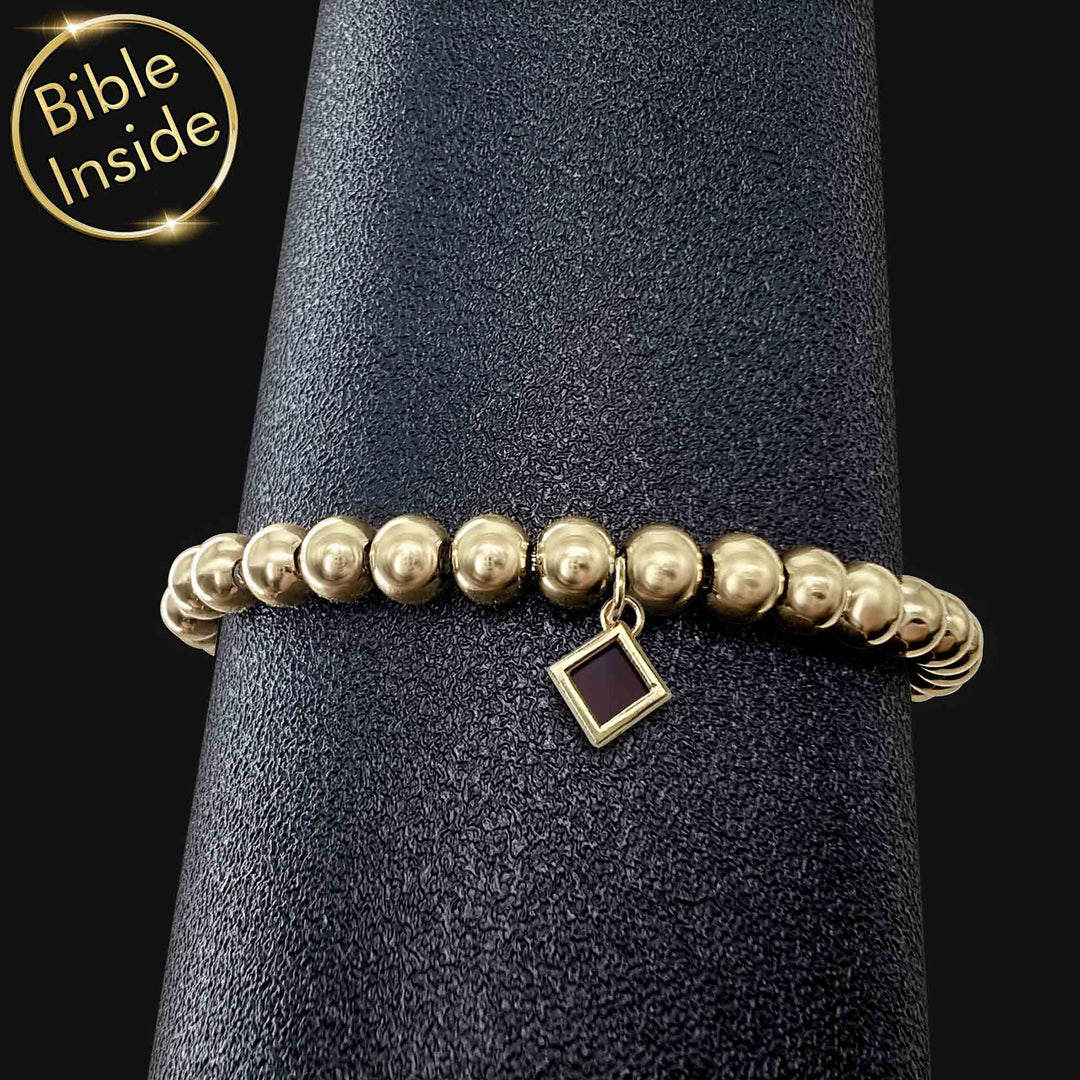 Womens Christian bracelet with scripture – Bubble-6 gold faith jewelry