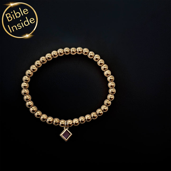 Christian bead bracelet for women with Testament chip – spiritual accessory
