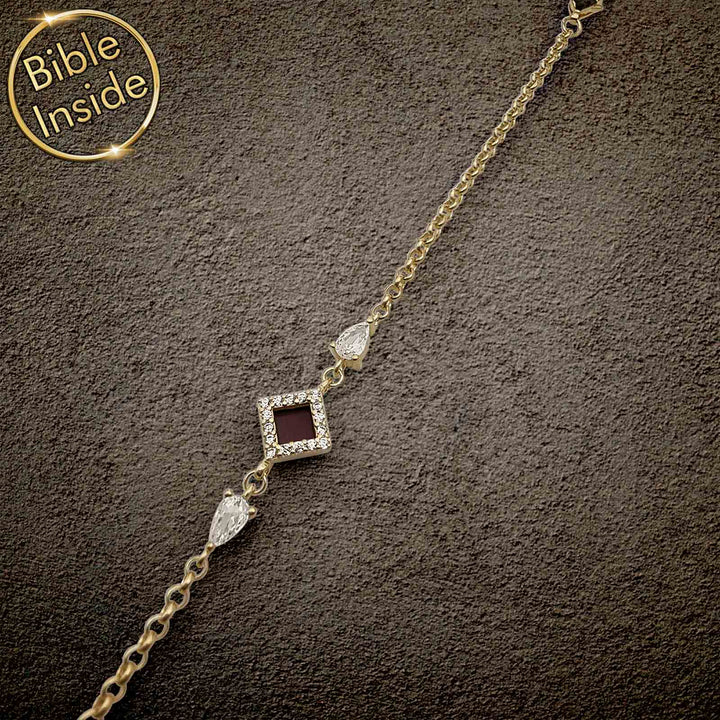 Cute Christian bracelet with New Testament inside – elegant gift for Christian women
