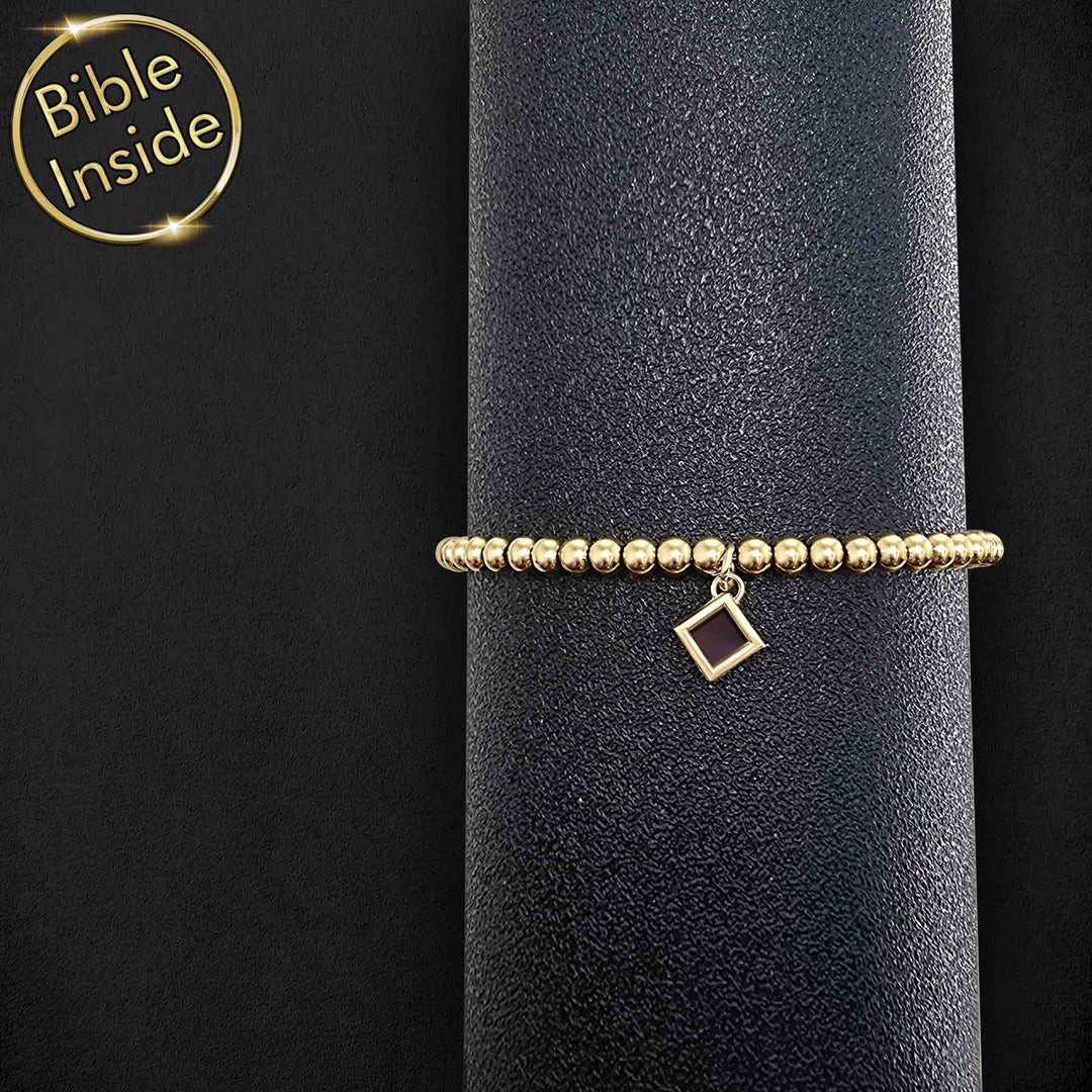 Best Christian Christmas gift – beaded bracelet with New Testament engraved