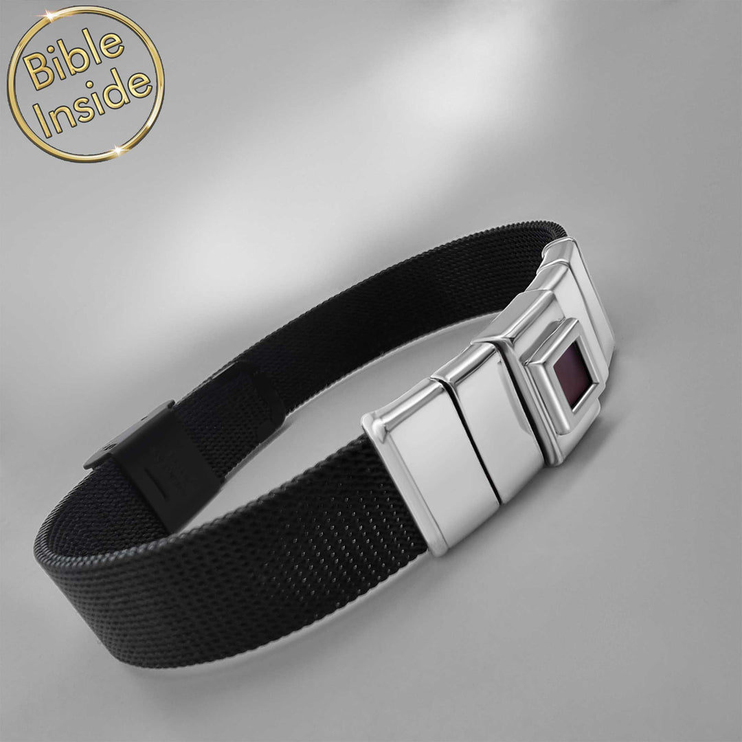 Unisex Nano Bible bracelet, thoughtful Christian gift for best friend and siblings.