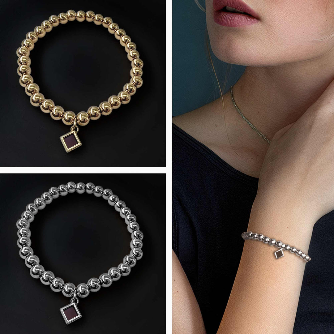 Christian gift for best friend rhombus bracelet with nano Bible chip