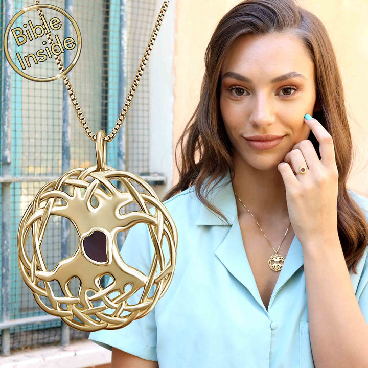Tree of life necklace Christian gifts for ladies with minimalist design