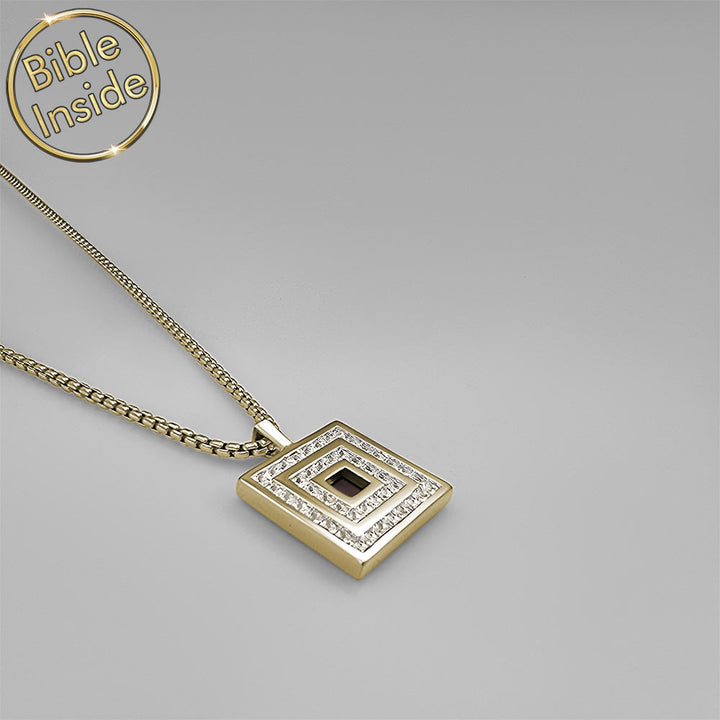 Gift for Christian Friend With Square Design - Romeo Necklace