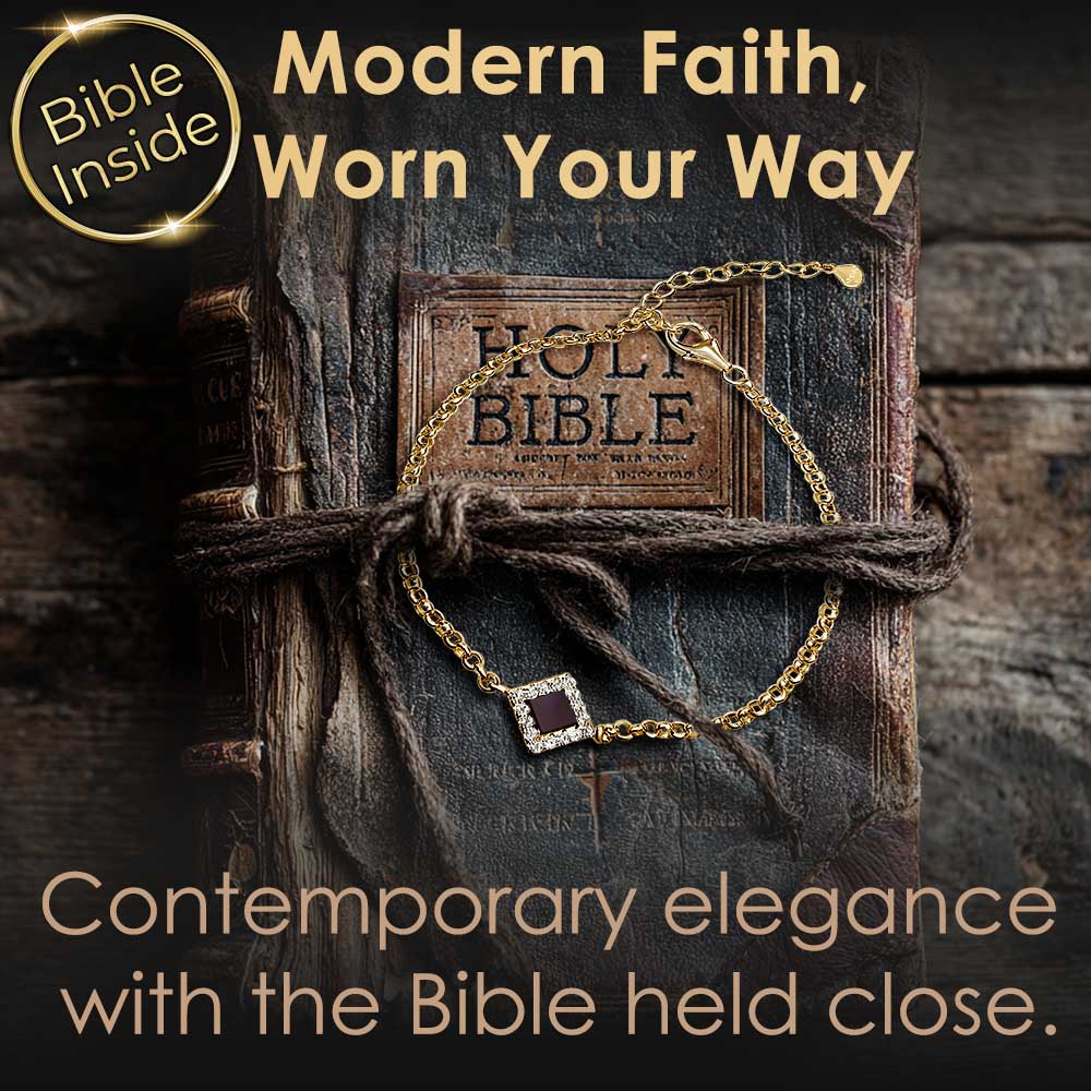 Women's nano Bible bracelet with CZ stones - elegant Christian gifts for ladies