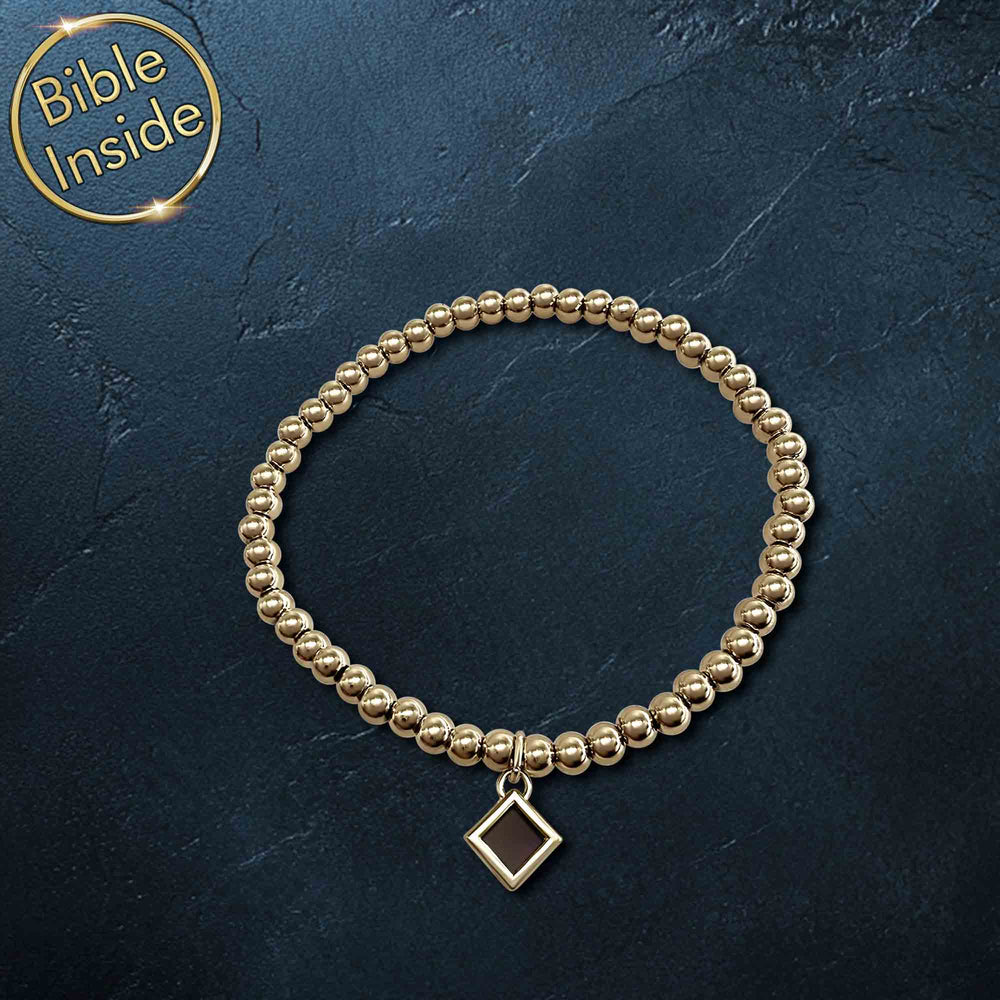 Stainless steel Christian women's gift bracelet with minimalist design