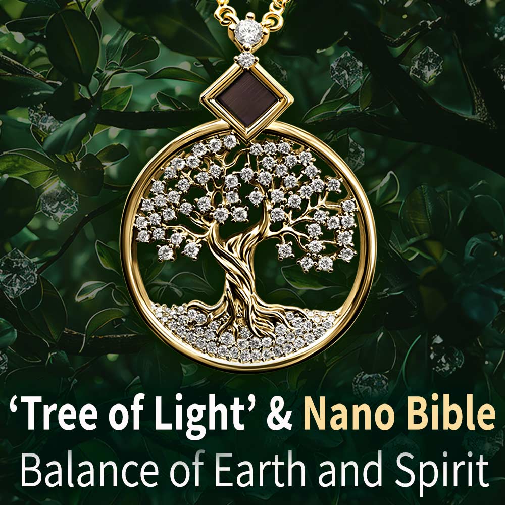 Gold necklace for Christian women – highly polished tree of life, faith jewelry