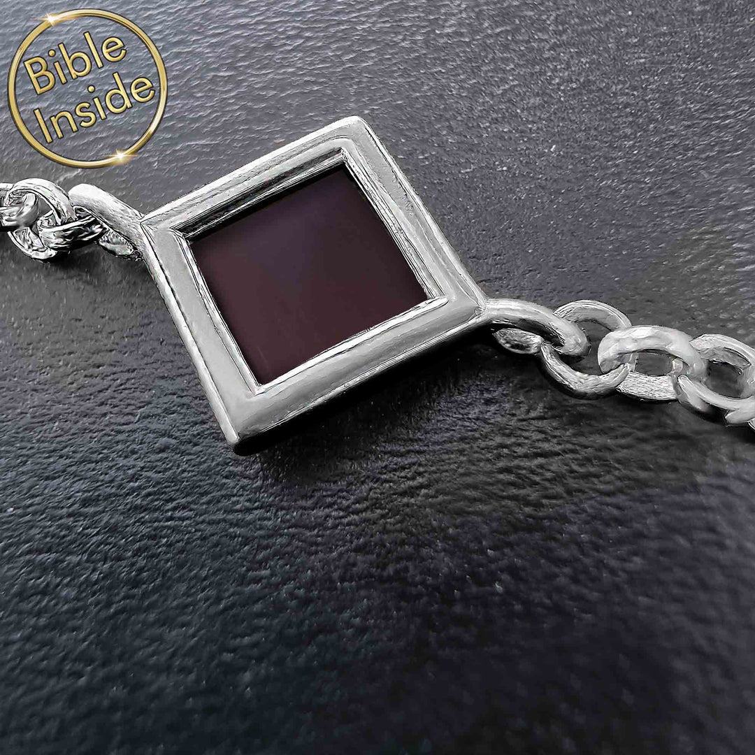 Christian bracelet with scripture, timeless silver design for girls
