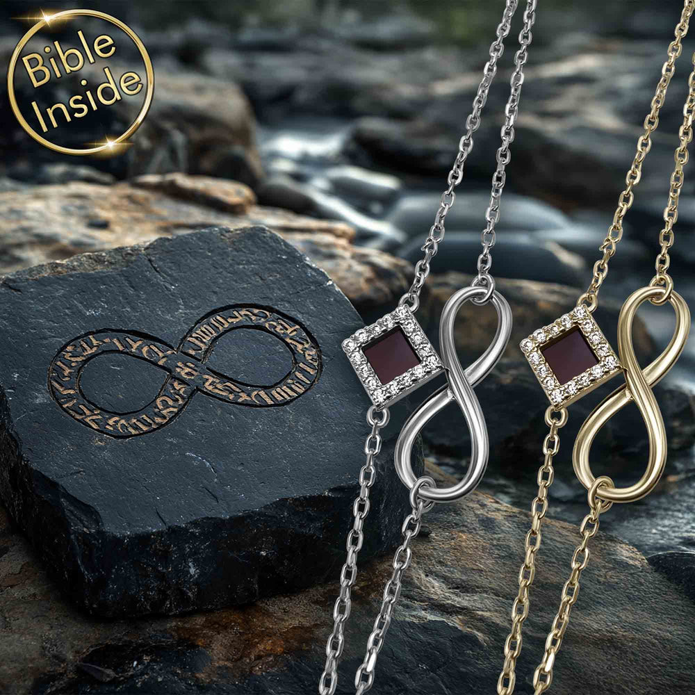 Minimalist Christian jewelry bracelet with Holy Bible engraved inside