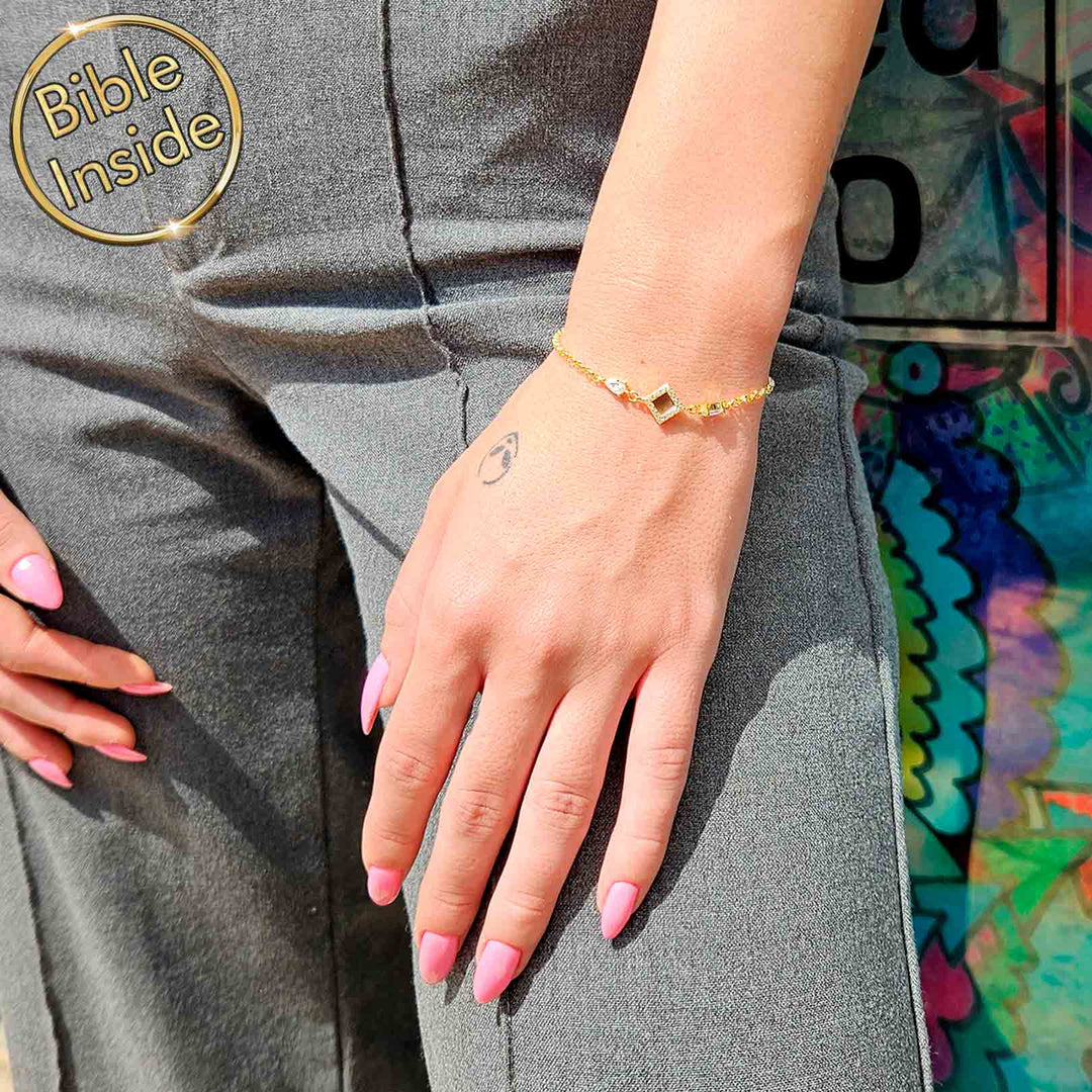 Cute Christian bracelet with scripture inside – elegant daily wear