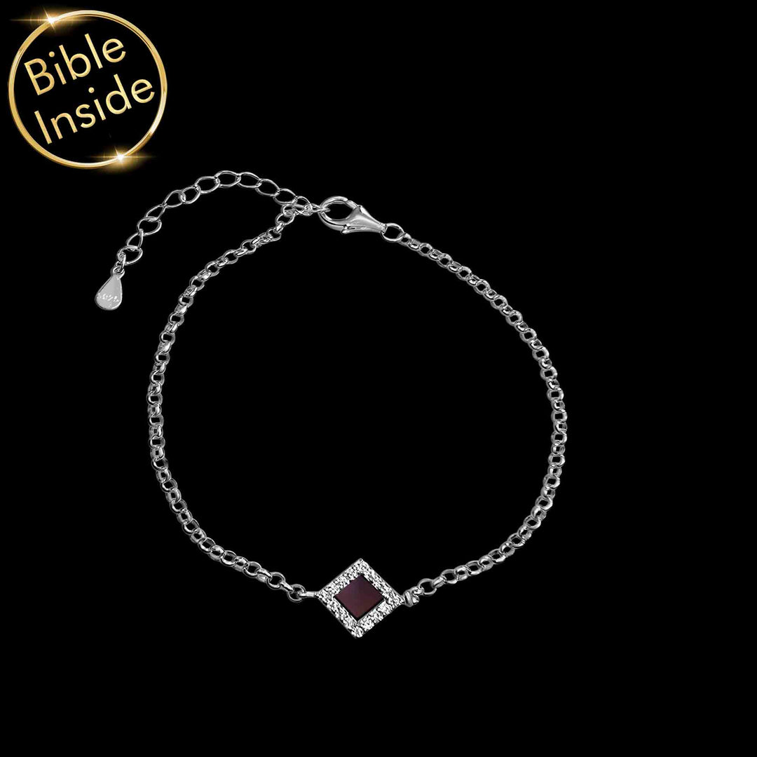 Sterling silver Christian jewelry bracelet — meaningful gift for her