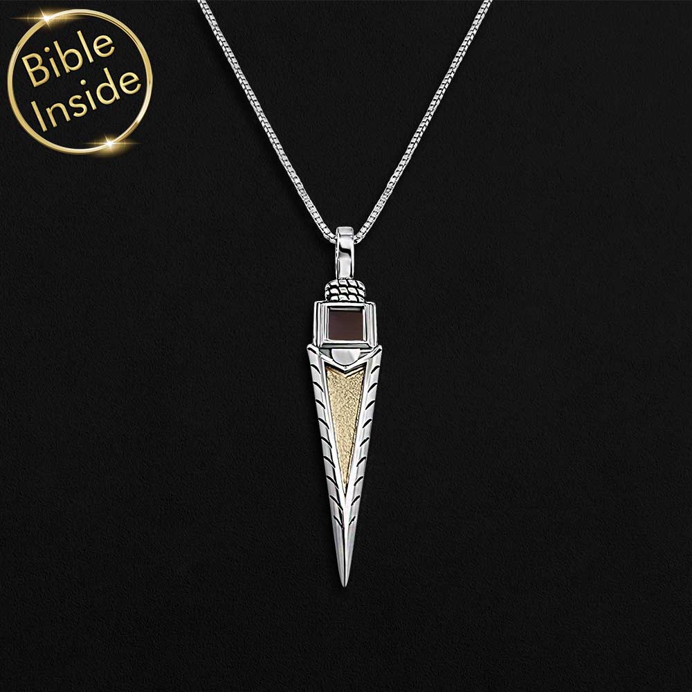 Unique jewelry for Christians arrow symbol in silver