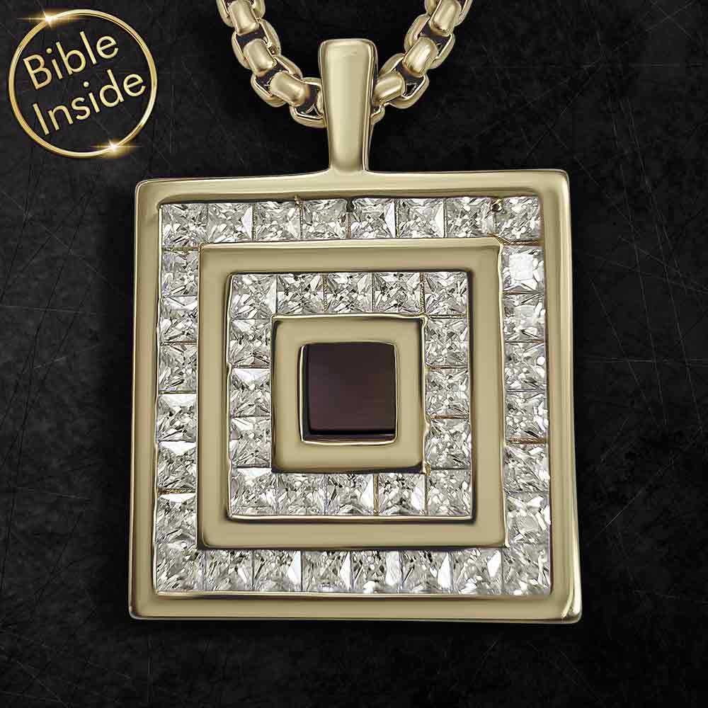 Men's Christian jewelry with square nano Bible – My Nano Jewelry