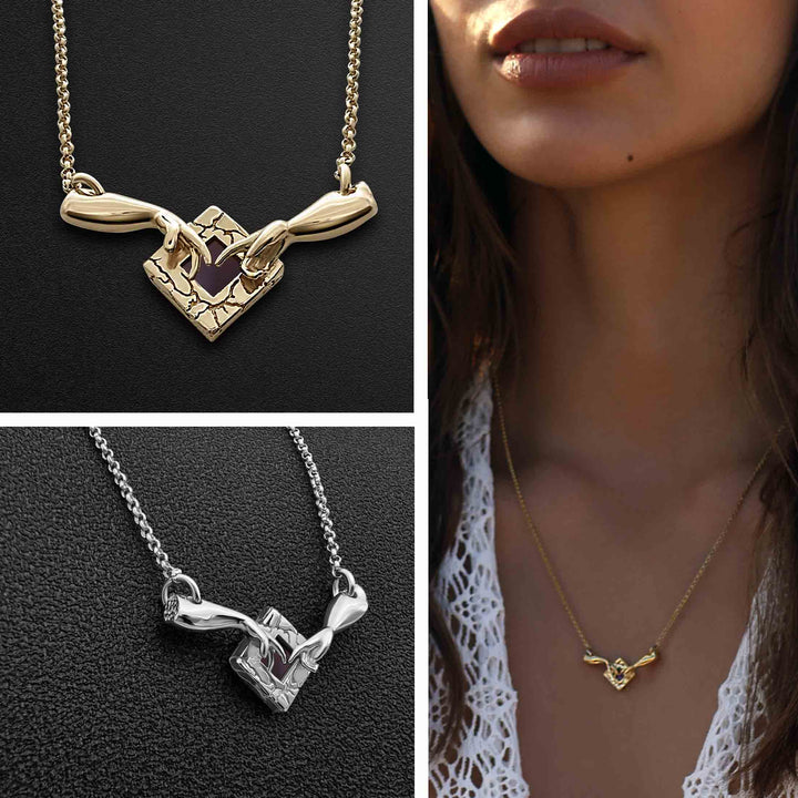 Christians jewelry Genesis pendant with nano Bible chip - gold necklace