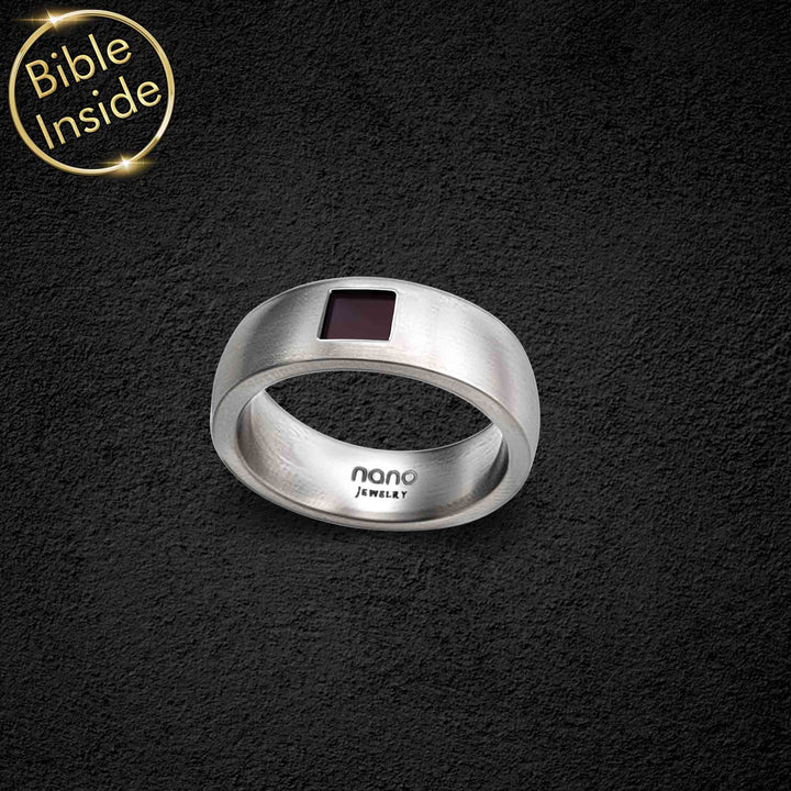 Christian groomsmen gift America ring in water-resistant steel
