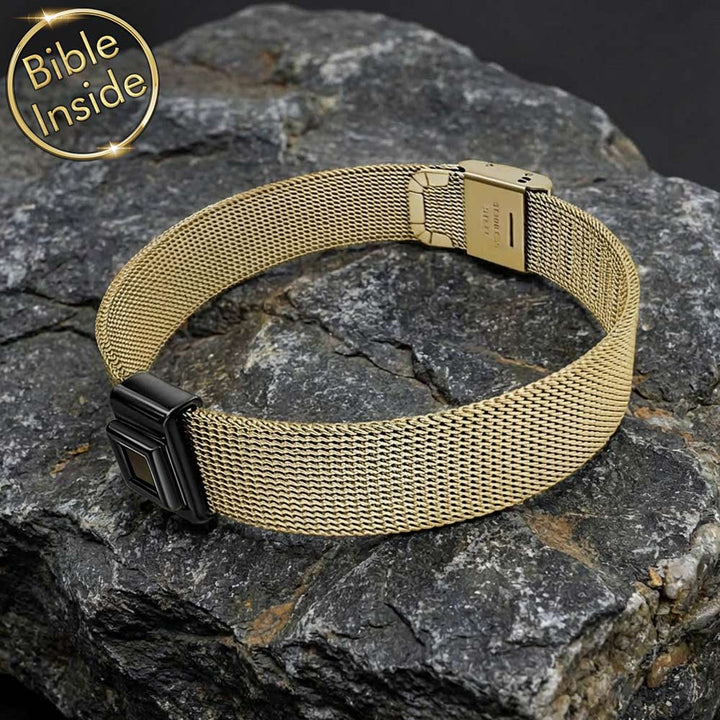 Mens Christian jewelry Knox design with micro Bible - My Nano Jewelry