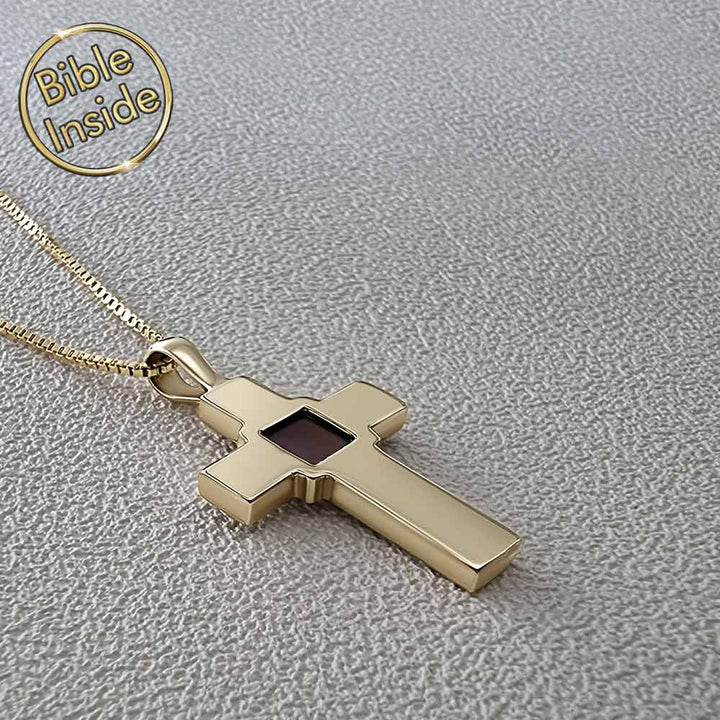 Women's Christian gold pendant with scripture inside – elegant design
