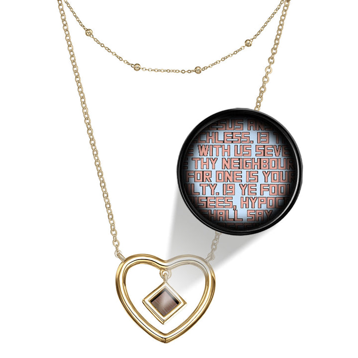 Elegant Christian gold necklace with heart design for daily wear