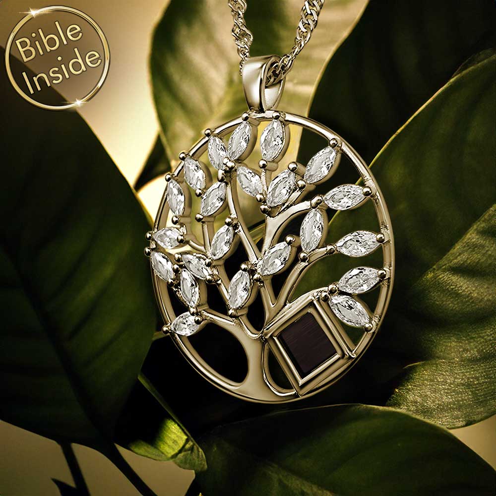 Christian gold pendant tree of life in vermeil – faith jewelry for women