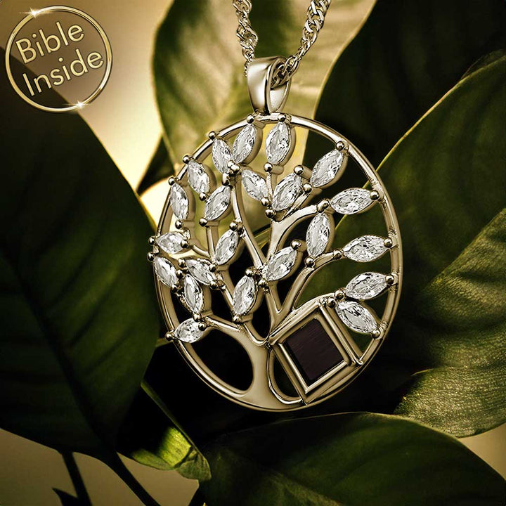 Christian gold pendant tree of life in vermeil – faith jewelry for women