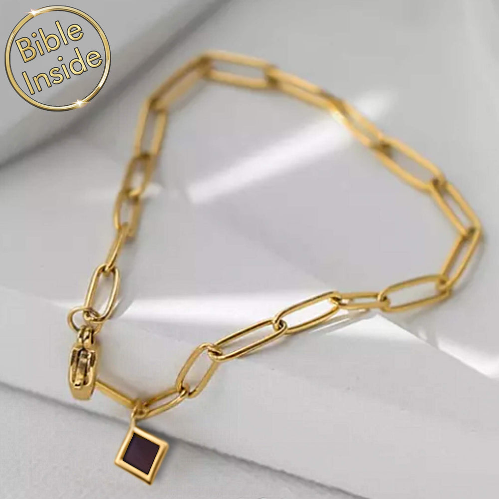 Womens Christian bracelet with scripture inside – faith jewelry