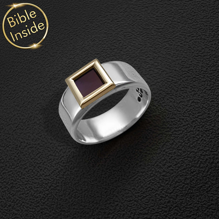 Christian ring for him – meaningful gift in gold for men