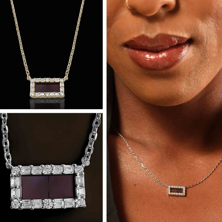 Christian women's gifts rectangle pendant with nano Bible chip