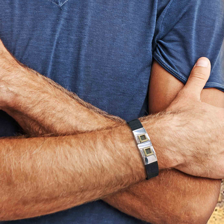 Polished silver bracelet - perfect Christmas present for Christian father