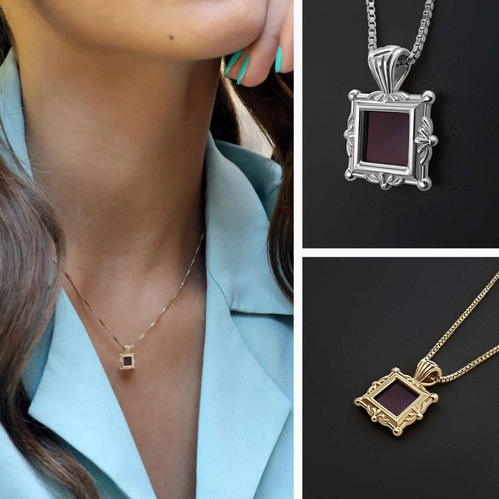 Christmas gift for wife – square nano Bible necklace