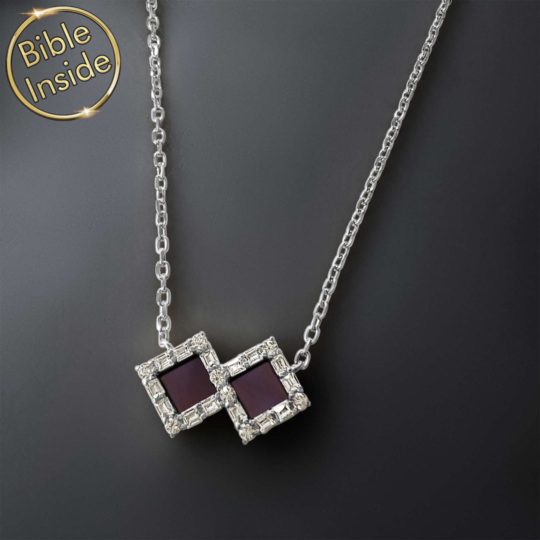 Silver Full Truth pendant with microchip Bible for daily Christian wear