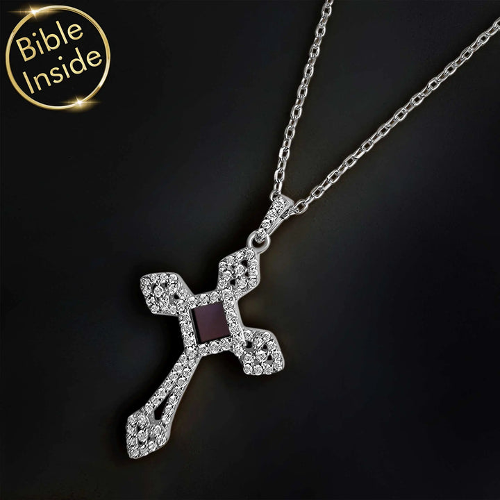 Cross necklace with chain in silver – meaningful faith accessory