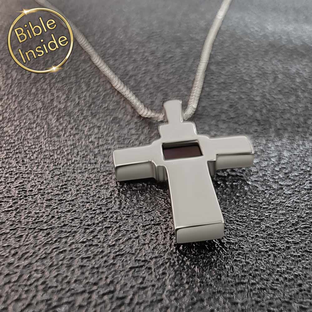 Women's silver cross necklace, perfect gift for a daughter or friend