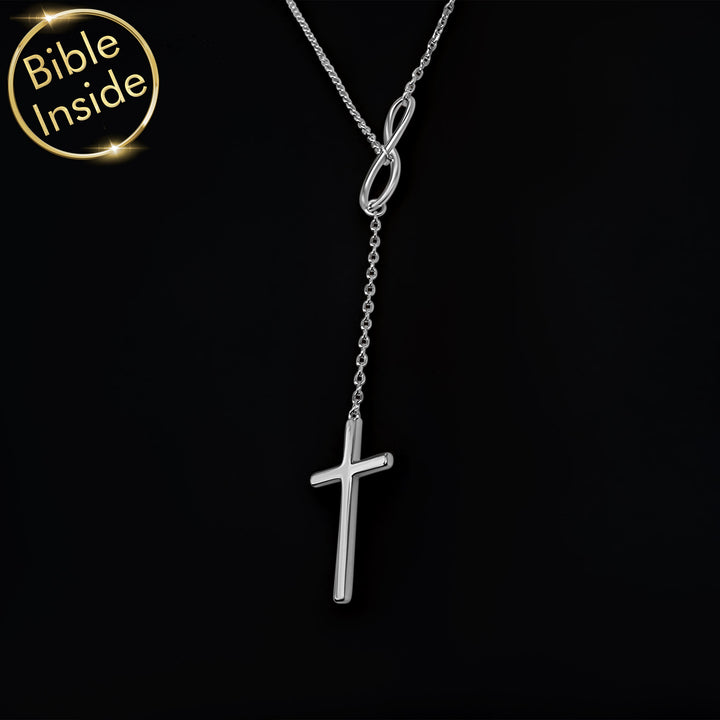 Silver cross jewelry necklace – Shlama, timeless devotional gift