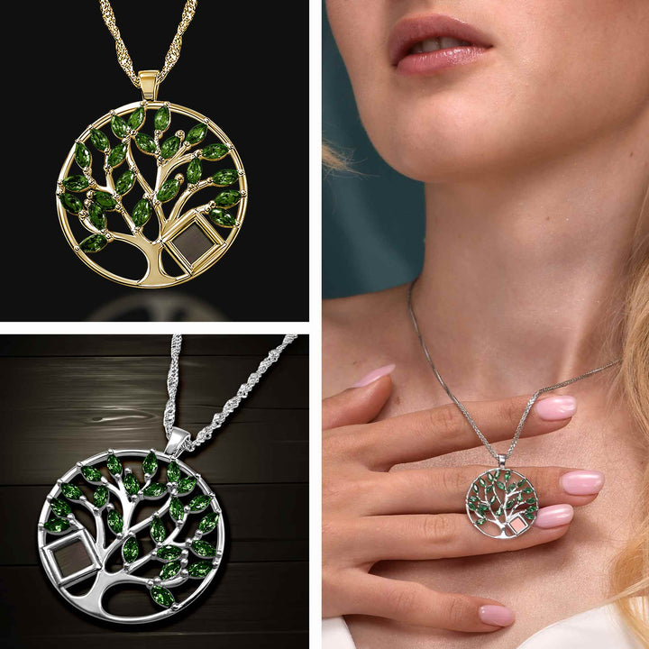 Cute Valentine's Day gift idea – tree of life necklace with nano Bible for women