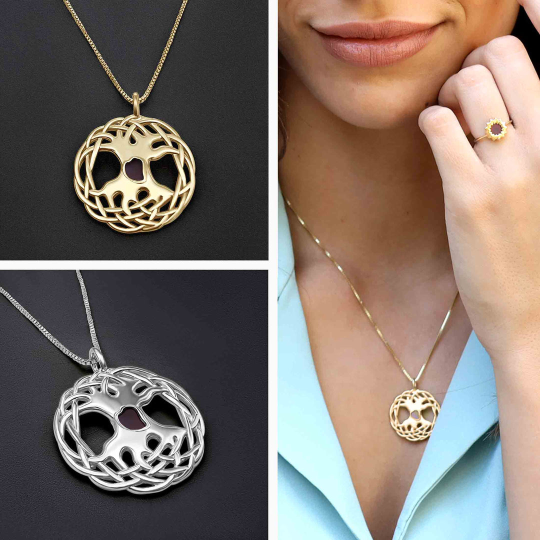 Cute Valentine's Day gift idea – tree of life necklace with nano Bible for women